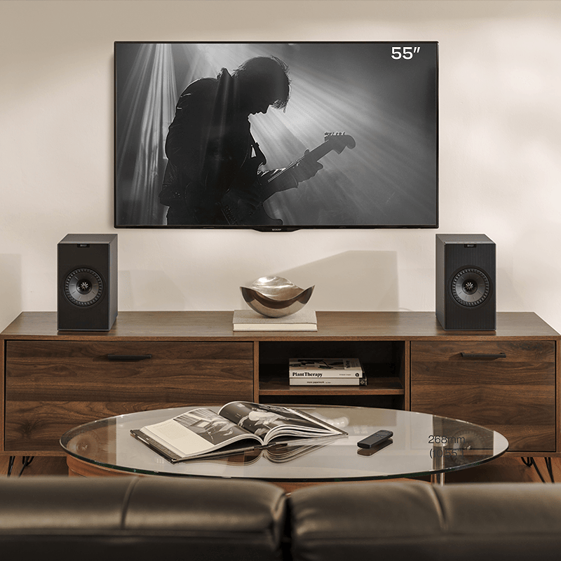 KEF Coda W 主動式書架喇叭 | 12代Uni-Q 同軸單體 | 無線藍牙5.4 aptX無損 | HDMI ARC 電視音響 | 內建唱頭放大
