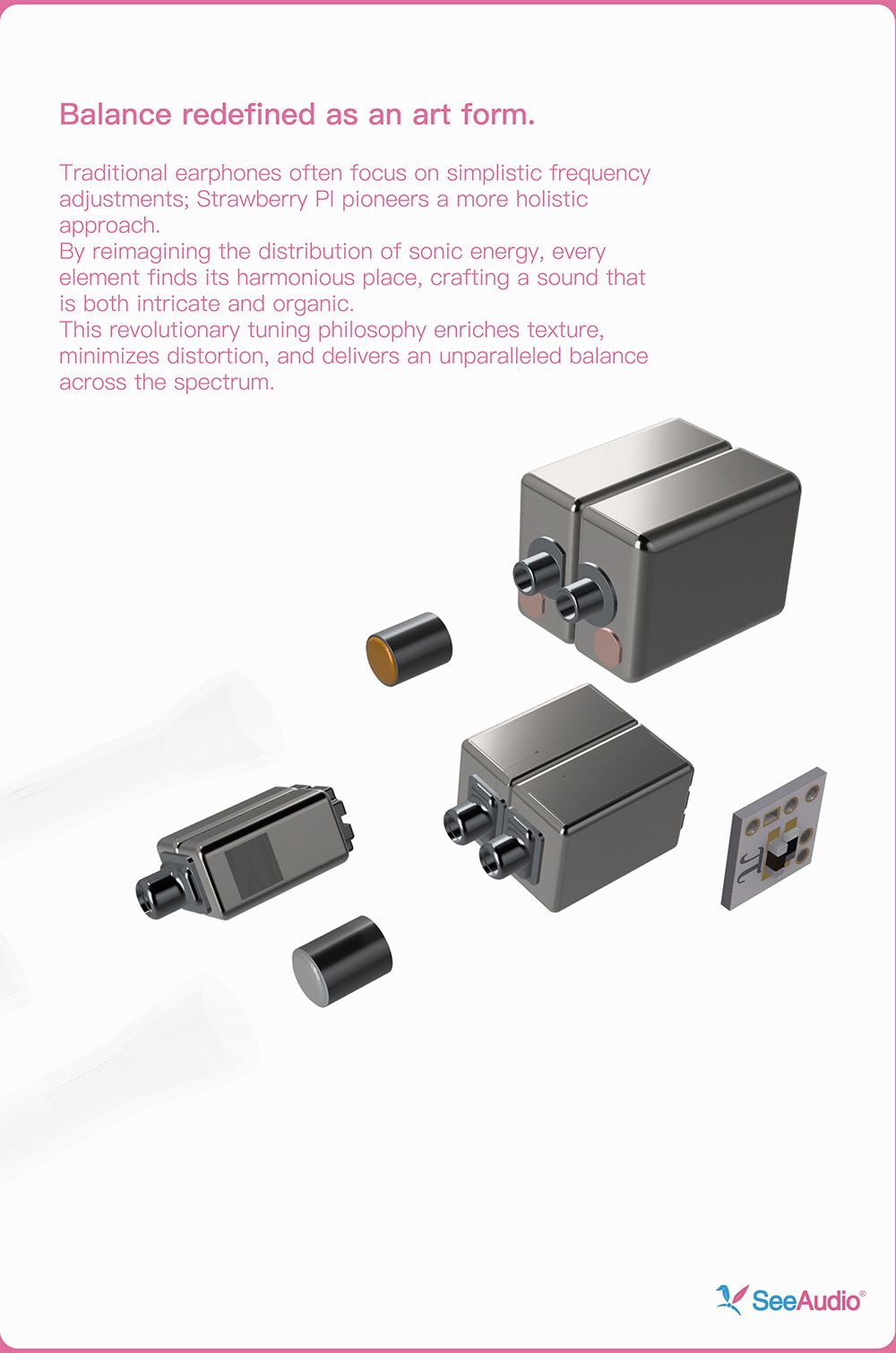 See Audio STRAWBERRY π 草莓派 6BA 動鐵入耳式耳機 | 人聲特調 | Lynx升級線
