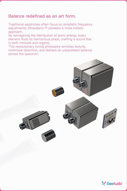 See Audio STRAWBERRY π 草莓派 6BA 動鐵入耳式耳機 | 人聲特調 | Lynx升級線