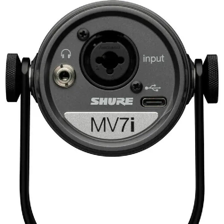 SHURE MV7i 智慧麥克風＆錄音介面｜支援 6.3mm XLR｜內建 USB-C 雙通道錄音介面