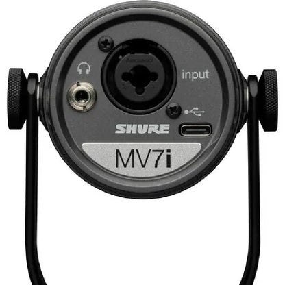 SHURE MV7i 智慧麥克風＆錄音介面｜支援 6.3mm XLR｜內建 USB-C 雙通道錄音介面