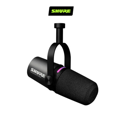 SHURE MV7i 智慧麥克風＆錄音介面｜支援 6.3mm XLR｜內建 USB-C 雙通道錄音介面