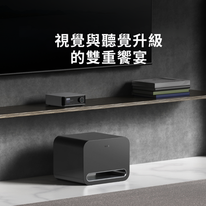 WiiM Sub Pro 無線智慧超低音喇叭｜AI 自動空間校正 RoomFit 250W WiFi 6E 藍牙重低音