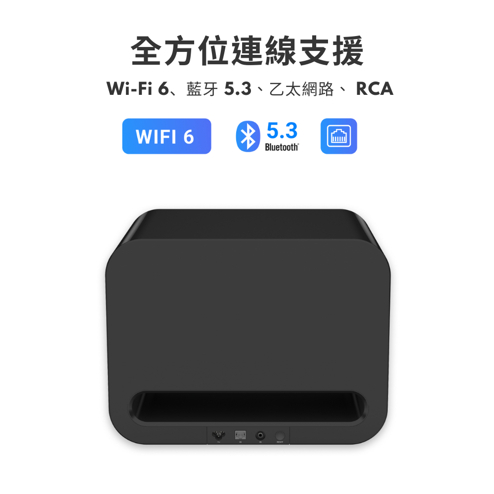 WiiM Sub Pro 無線智慧超低音喇叭｜AI 自動空間校正 RoomFit 250W WiFi 6E 藍牙重低音