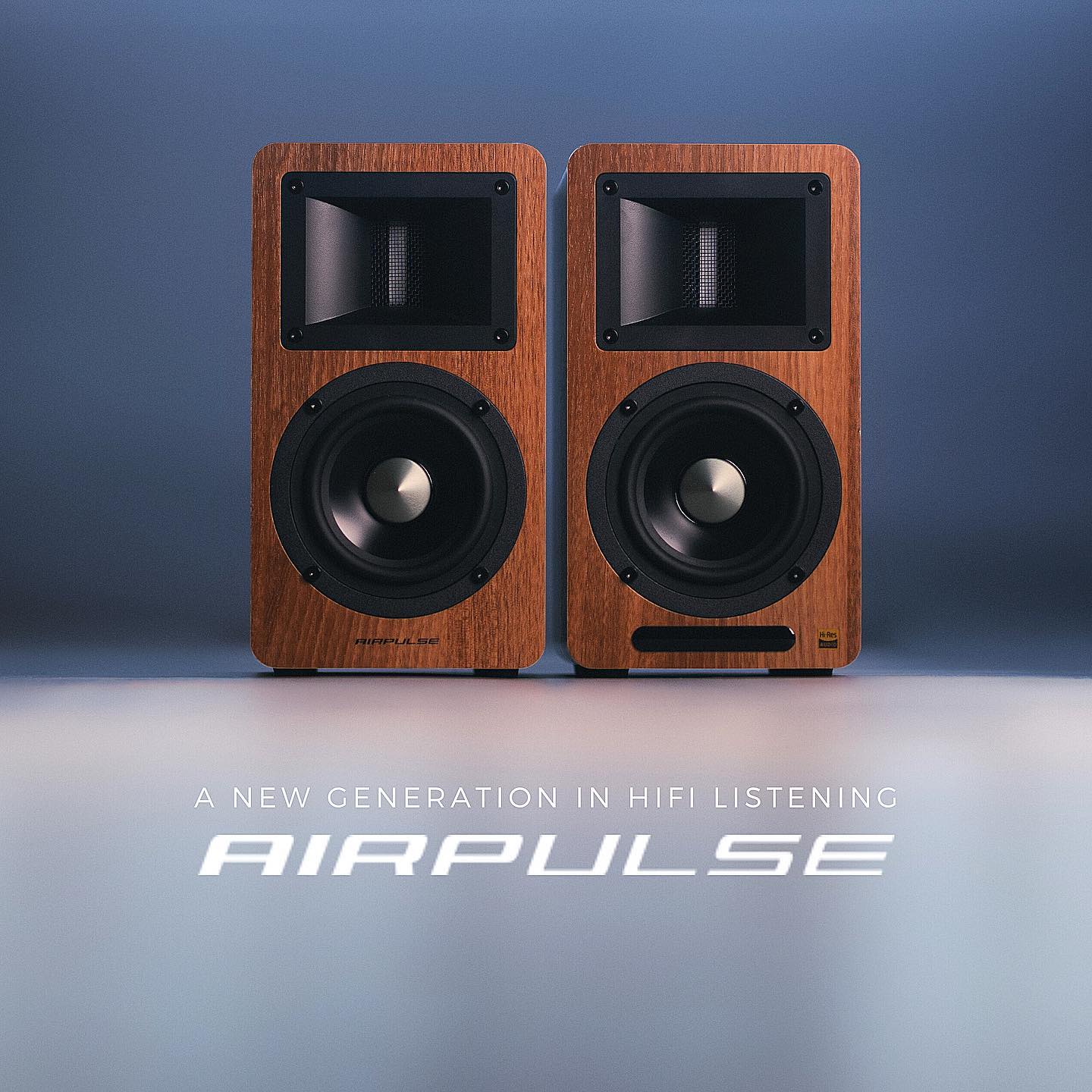 AIRPULSE A80 主動式藍牙喇叭DSP分頻書架喇叭鋁帶高音4.5吋鋁盆中低音